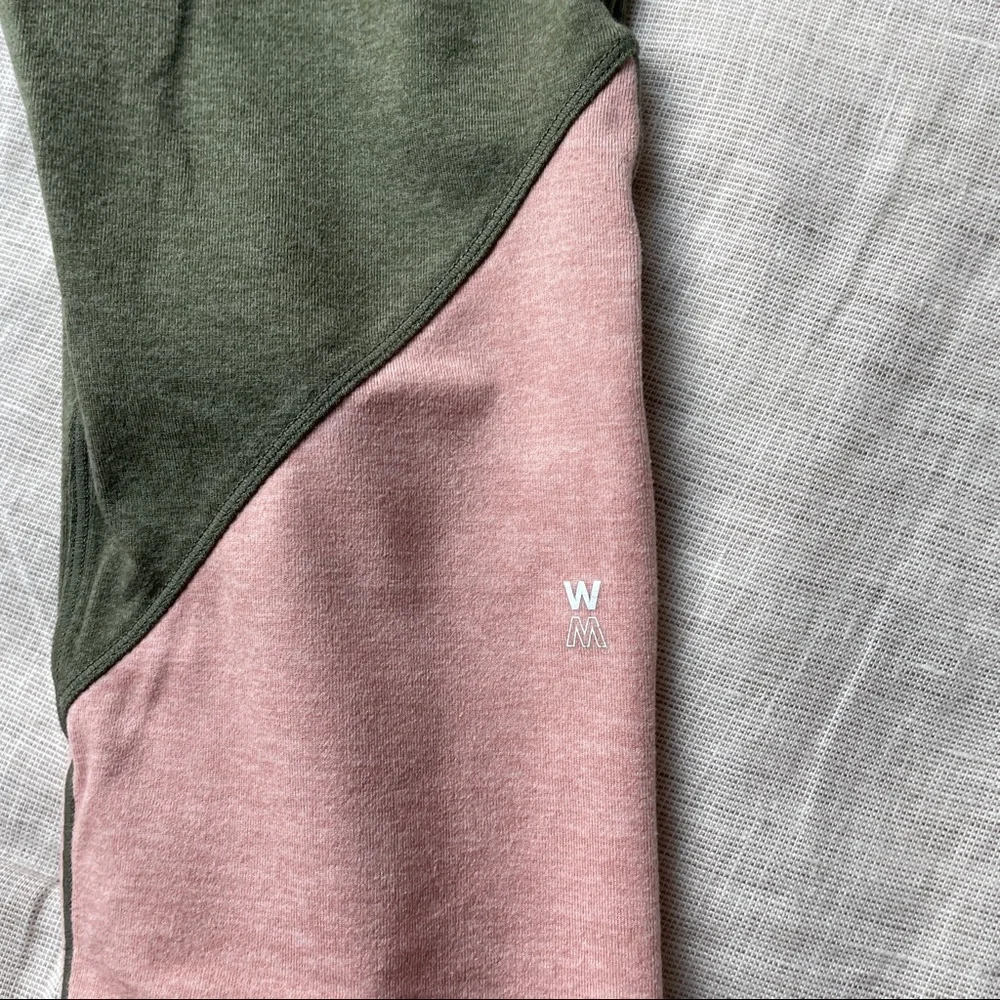 WE OVER ME Synergy Leggings Green Olive Pink XS - Picture 9 of 10